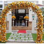 Trang trí tiệc cưới bằng hoa hướng dương
