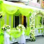 Cho thuê rạp đám cưới màu xanh lá cây