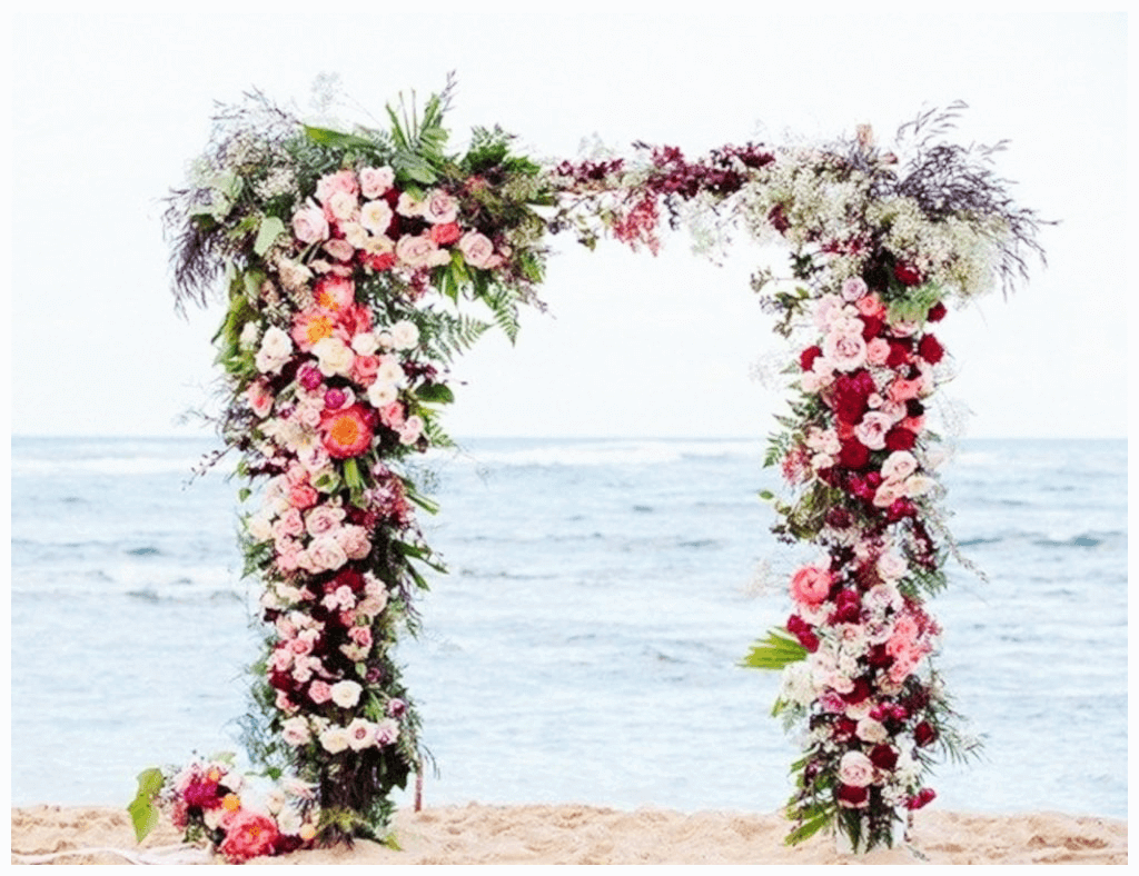 trang trí tiệc cưới theo phong cách biển